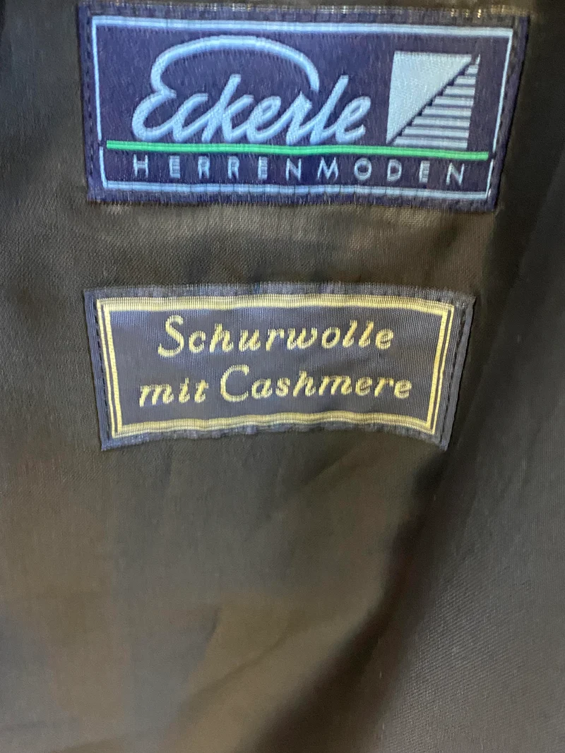 Vintage Herren Wollmantel mit Cashmere – Dunkelgrau – Schneider’s Salzburg – Größe 56