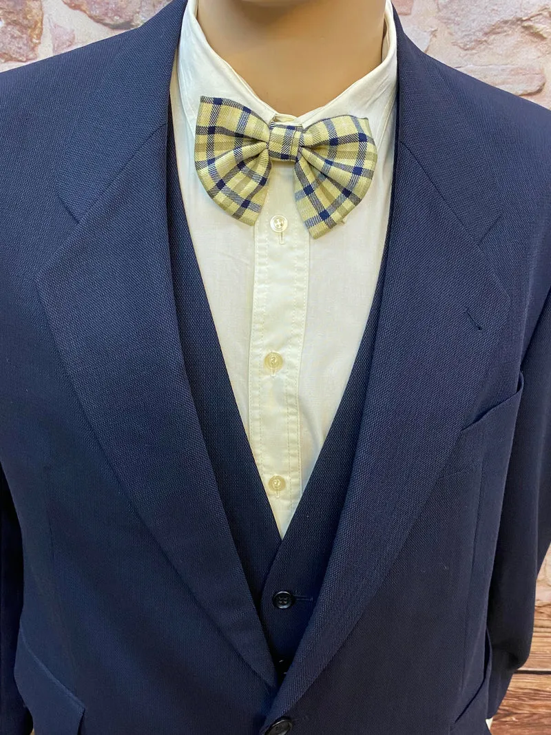 Vintage Herren Anzug Set dunkelblau – 20er Jahre Stil – Schurwolle