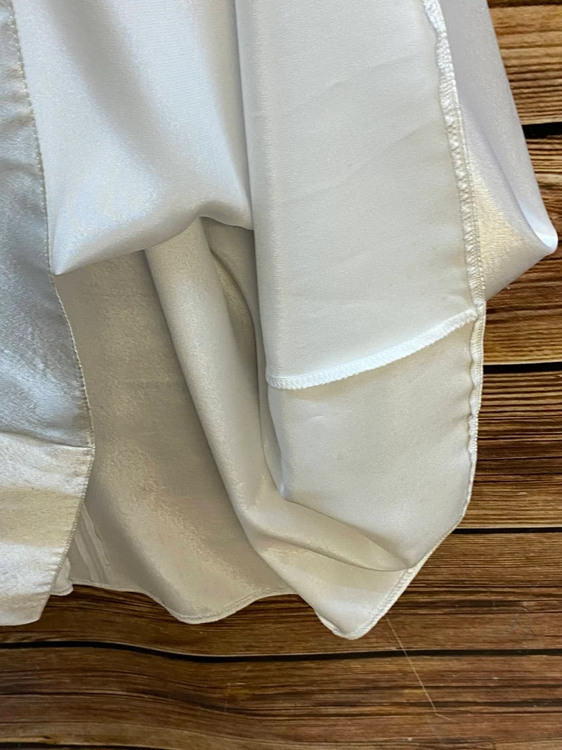Kommunionkleid weiß mit Rosen-Schultern Gr. 128 – langes Festkleid