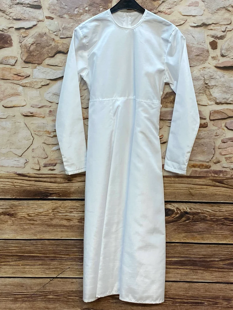 Kommunionkleid weiß mit Spitze & Bolero Gr. 146 – langes Festkleid Mädchen