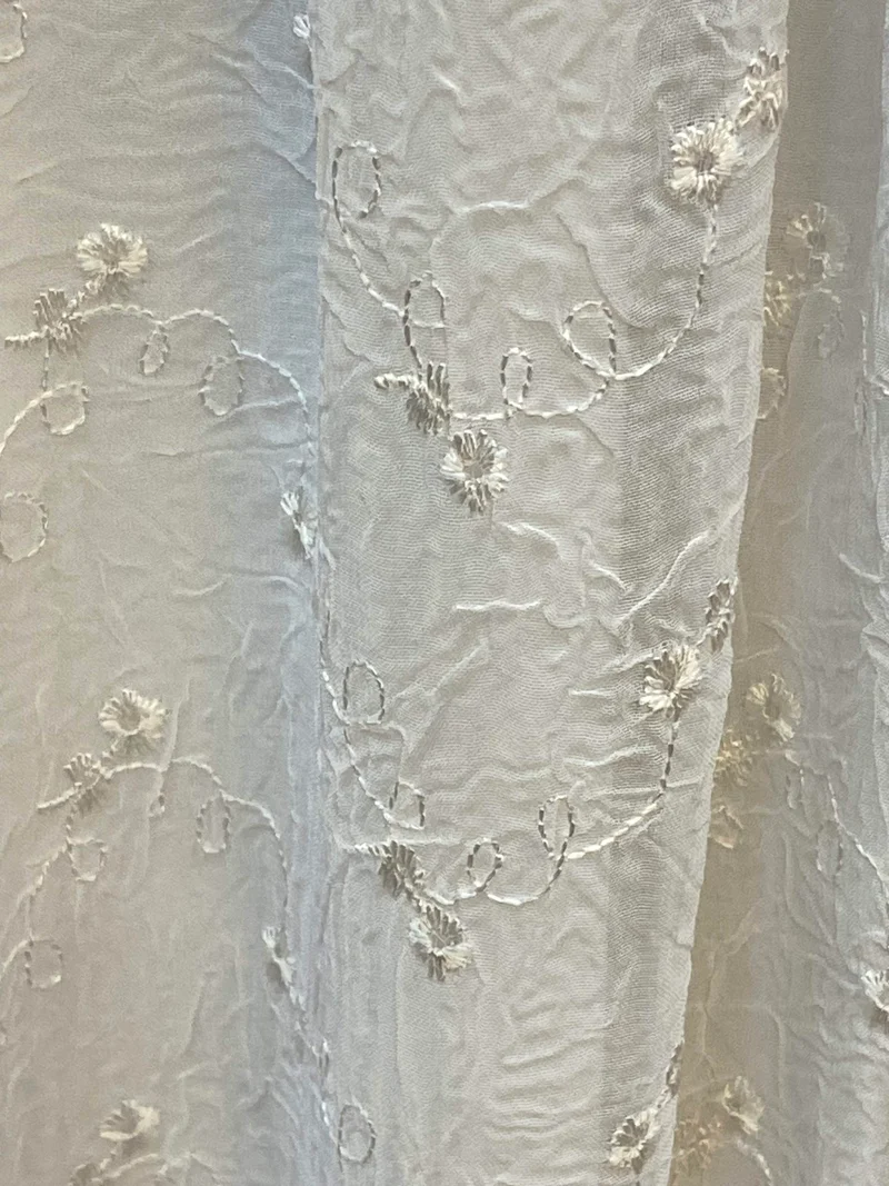 Kommunionkleid Gr. 146 2-teilig weiß Spitze langarm Festkleid Blumenmädchen
