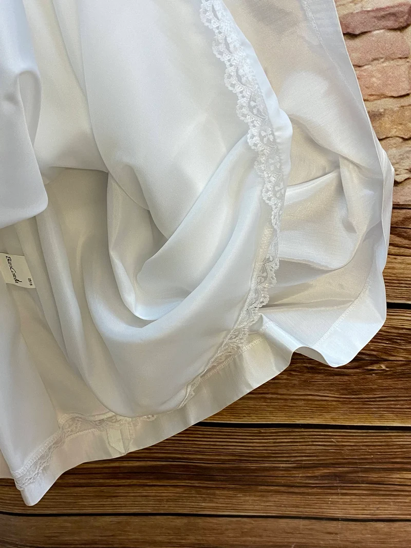 Kommunionkleid Gr. 128 Bianca Corela 2-teilig weiß Festkleid Blumenmädchen Spitze langarm