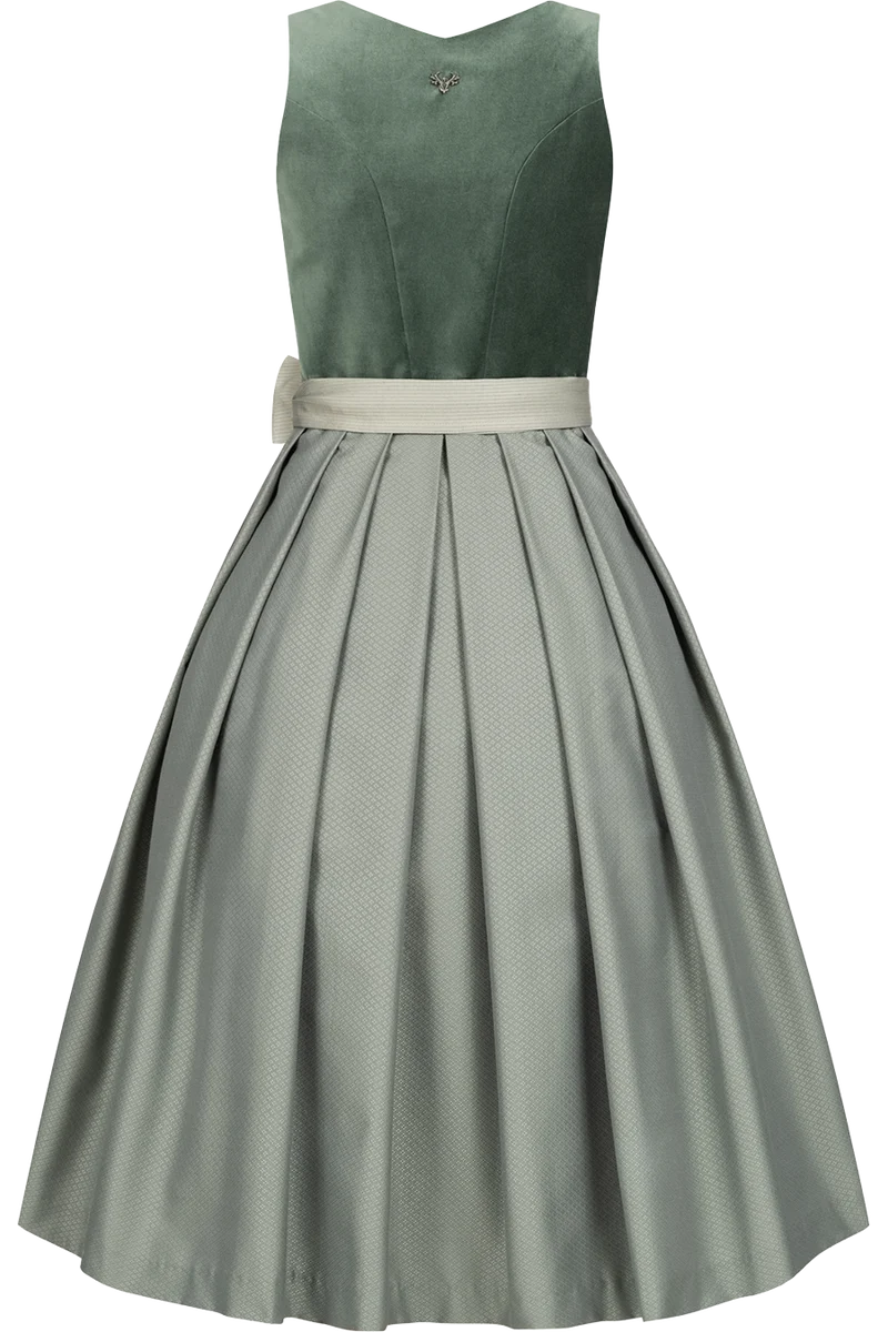 Midi-Samtdirndl mit Herzausschnitt