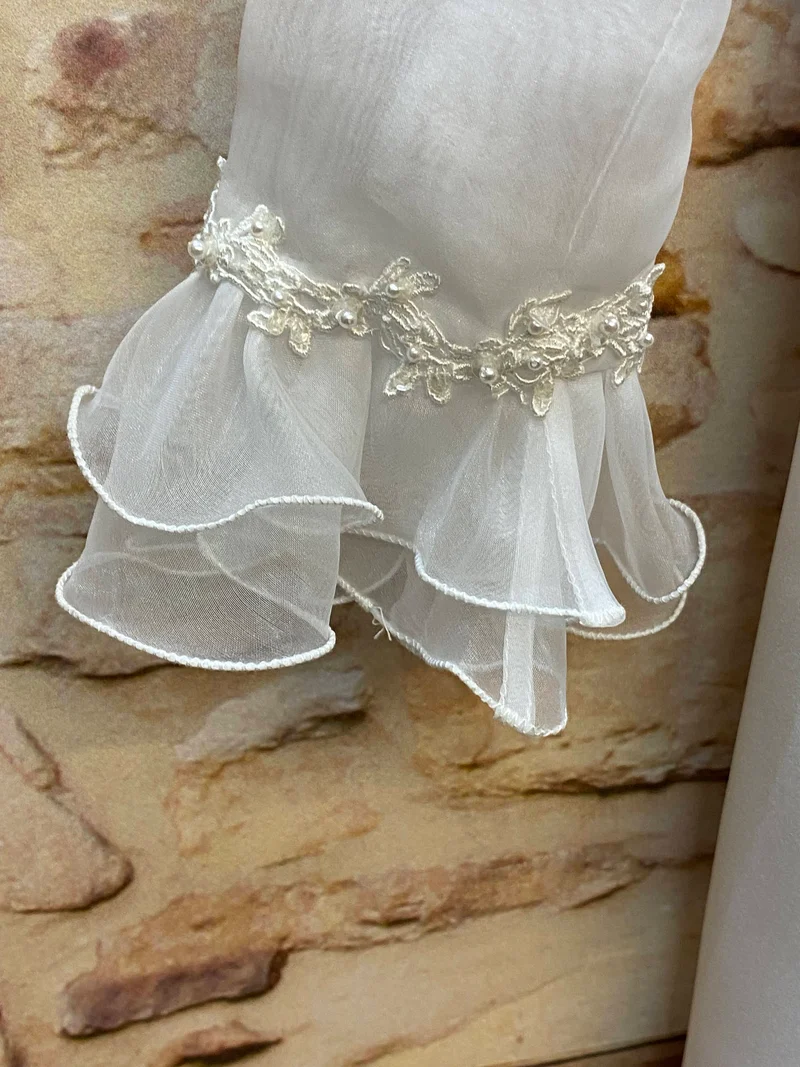 Blumenmädchen Kleid Weiß – Gr. 128