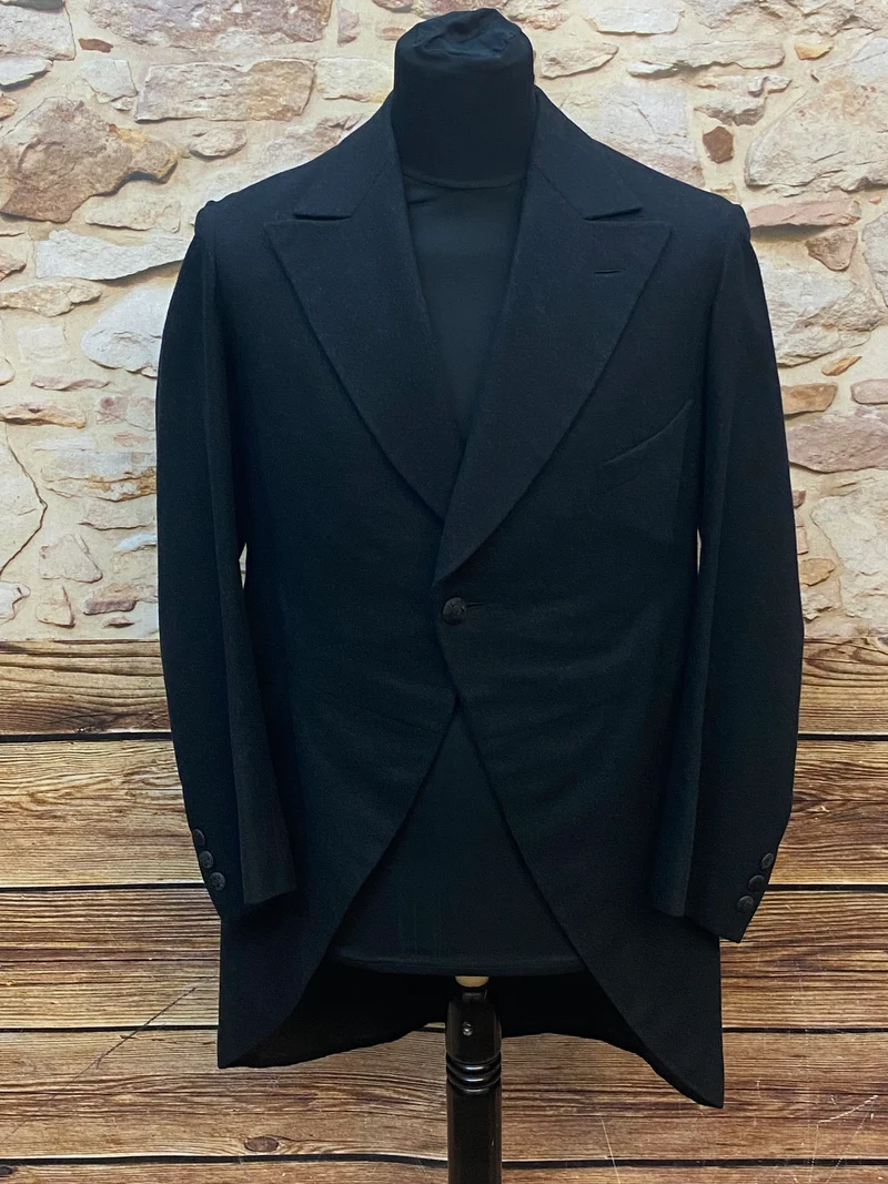 Theater Gehrock 20er Jahre Stil Schwarz – Vintage Cutaway Frack Gr. 46