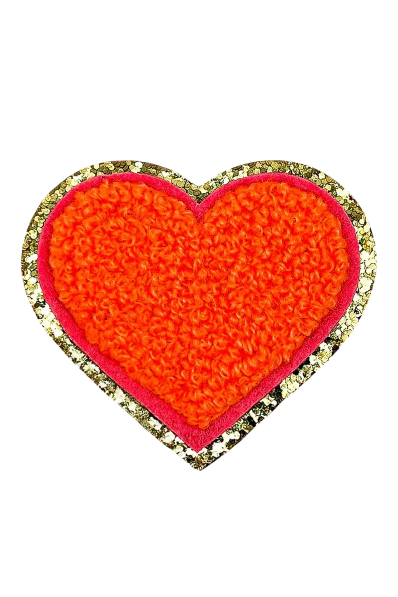 Glitzer Sticker Herz Koralle - HRZ-KOR-VE3 - Mimi´s Glow