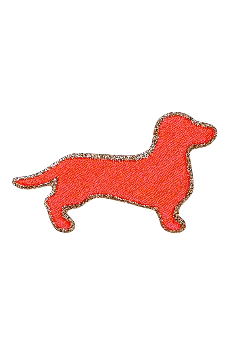 Glitzer Sticker Dackel Neon Orange - DAC-NE0-ORA-VE3 - Mimi´s Glow