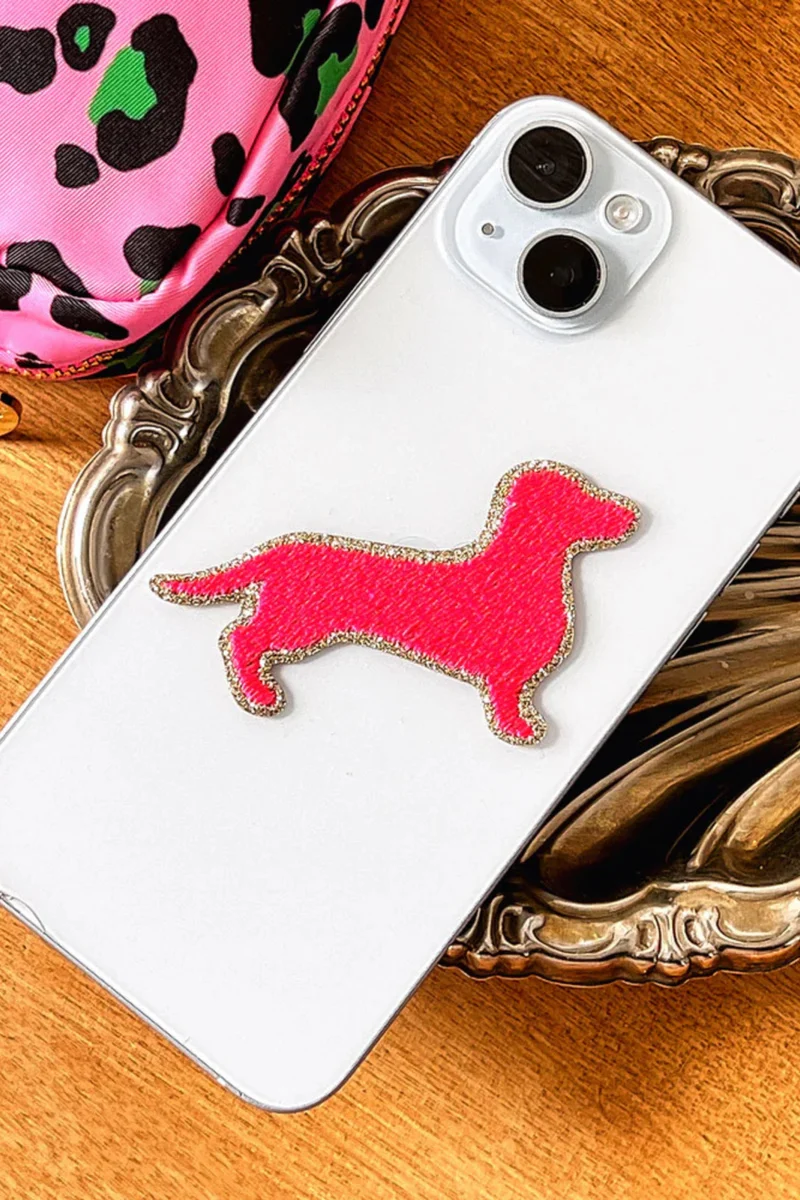 Glitzer Sticker Dackel Neon Pink - DAC-NEO-PIN-VE3 - Mimi´s Glow