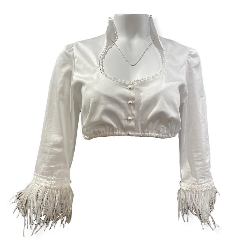 Dirndlbluse Brigitte mit Federärmel