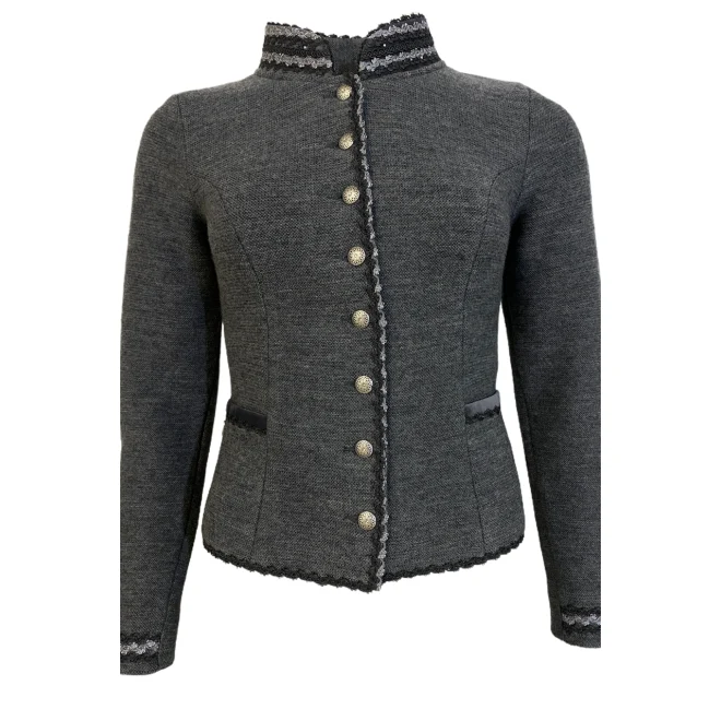 Litzlfelder Strickjacke Cosima in mittelgrau