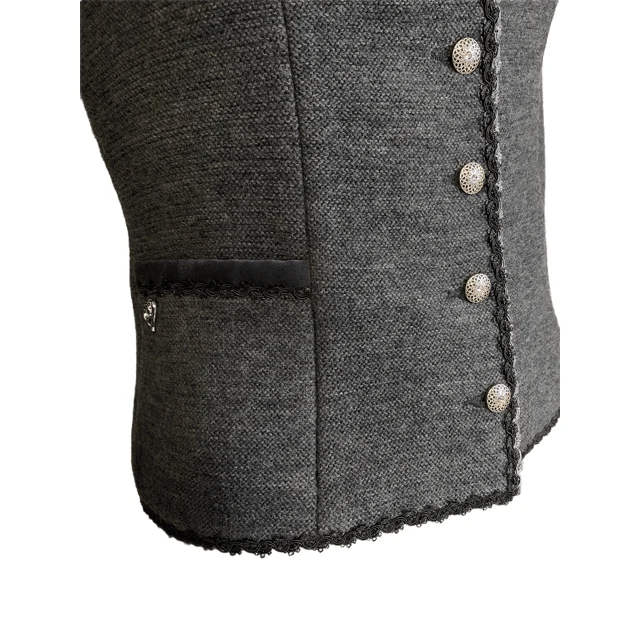 Litzlfelder Strickjacke Cosima in mittelgrau