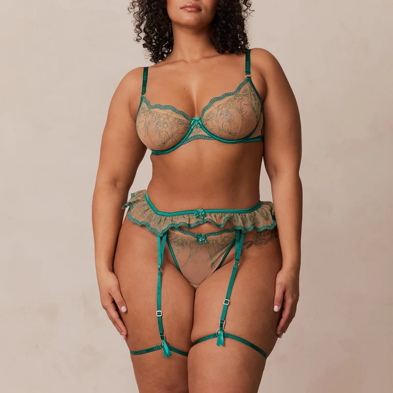 Celine Intimates String und Strumpfgürtel - Grün