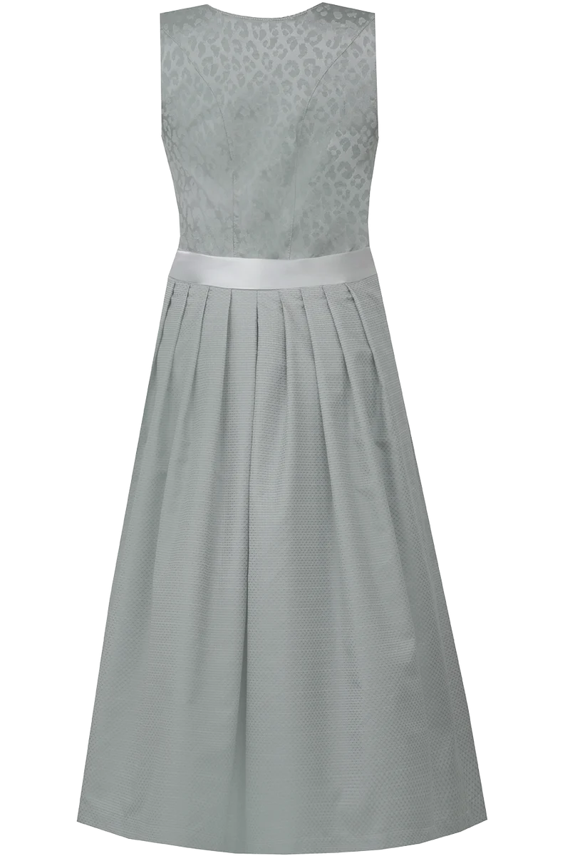Midi-Dirndl mit eckigem Ausschnitt und Leomuster
