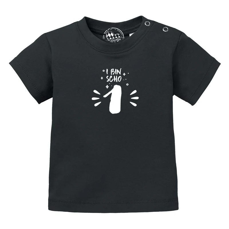 Baby Geburtstagsshirt 1 Jahr "I bin scho 1!"