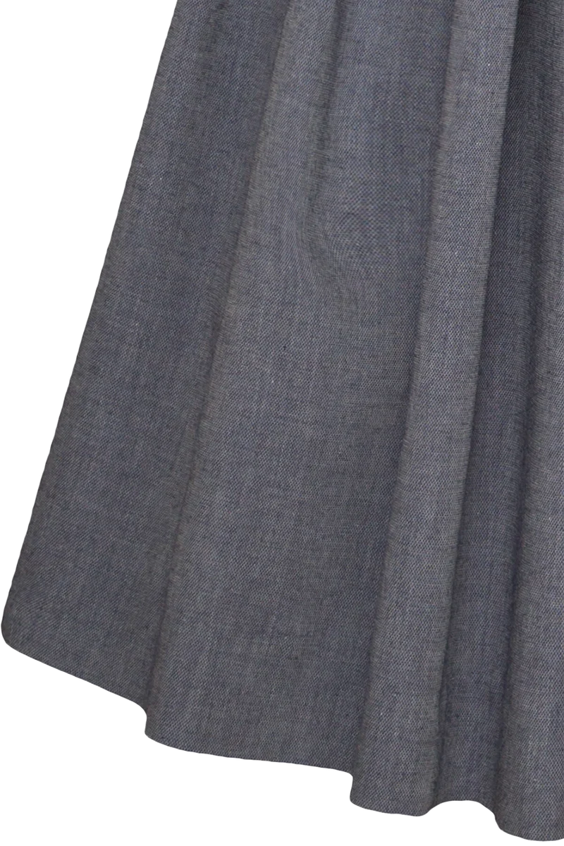 Midi-Dirndl mit eckigem Ausschnitt und Knöpfen