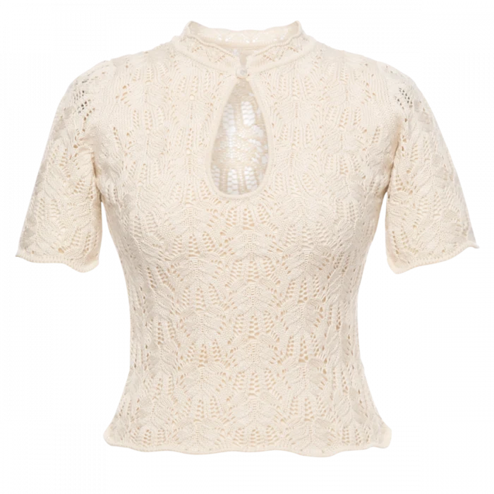 Choupette Knitted Top in creme