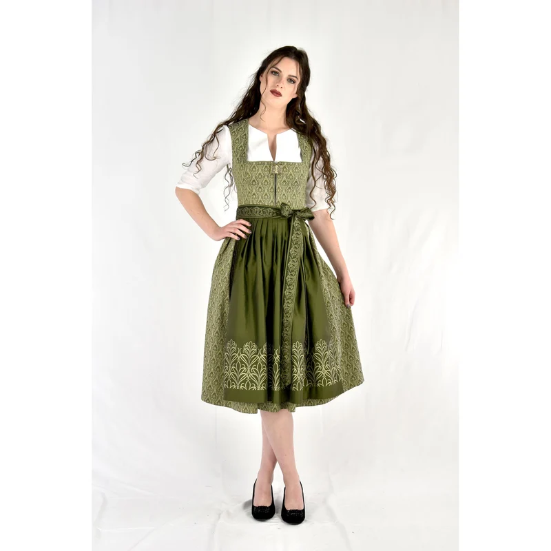 Dirndl von Glanz & Zauber in Jugendstilmuster D398