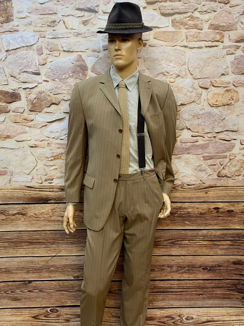 20er Jahre Vintage Anzug Komplett Outfit im Gatsby Look Herren Gr. 50