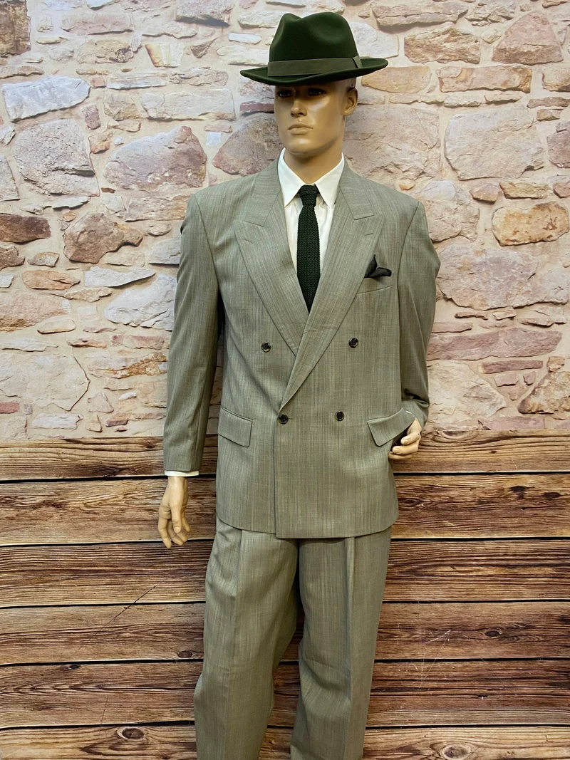 Vintage Herren-Outfit Gr. 50 – Doppelreiher im 20er Jahre Stil
