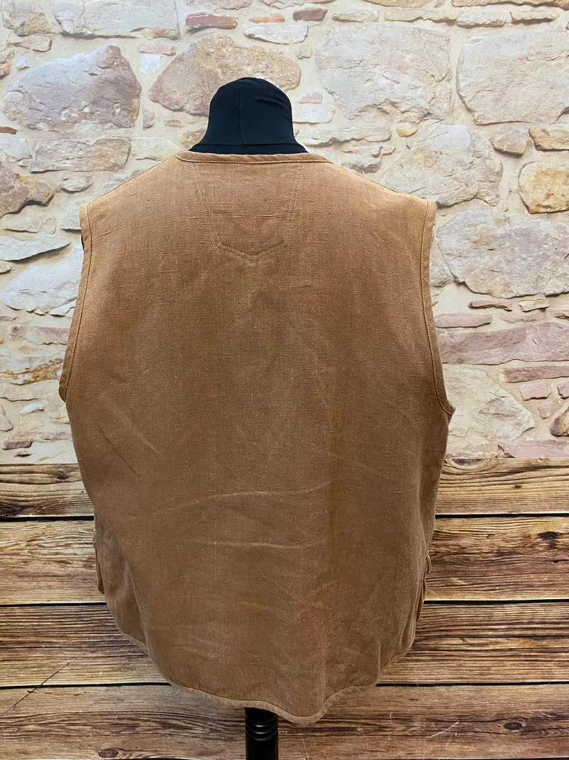 Vintage Herren Weste aus Naturtextilien Gr. 58