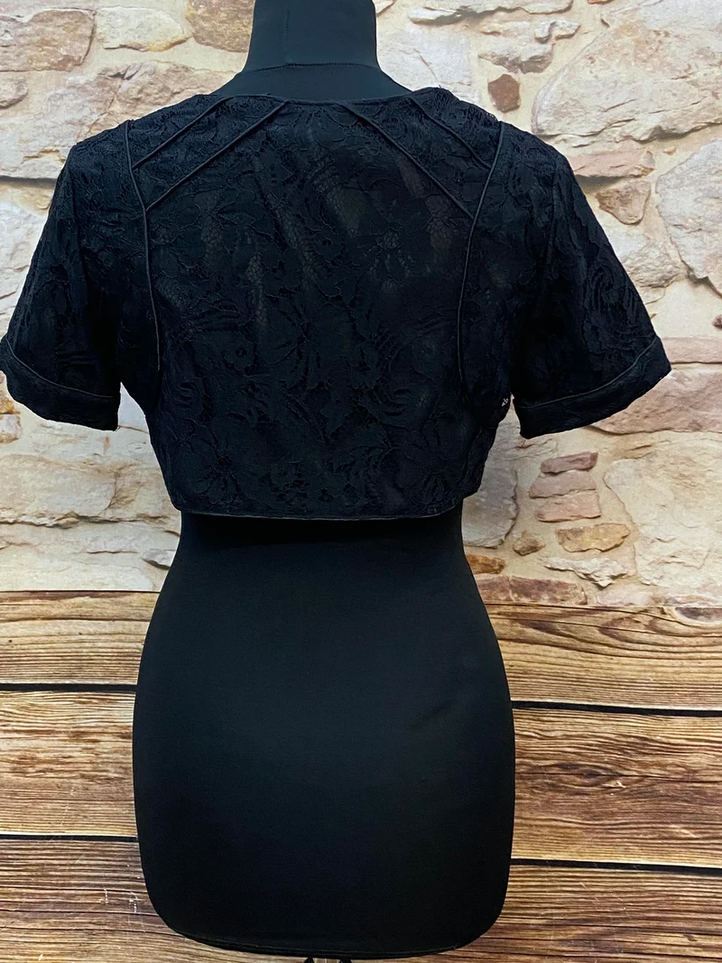 Bolero schwarz Spitze Vintage