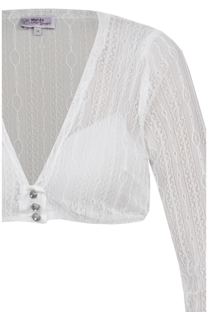 Dirndlbluse aus Spitze mit langen Ärmeln