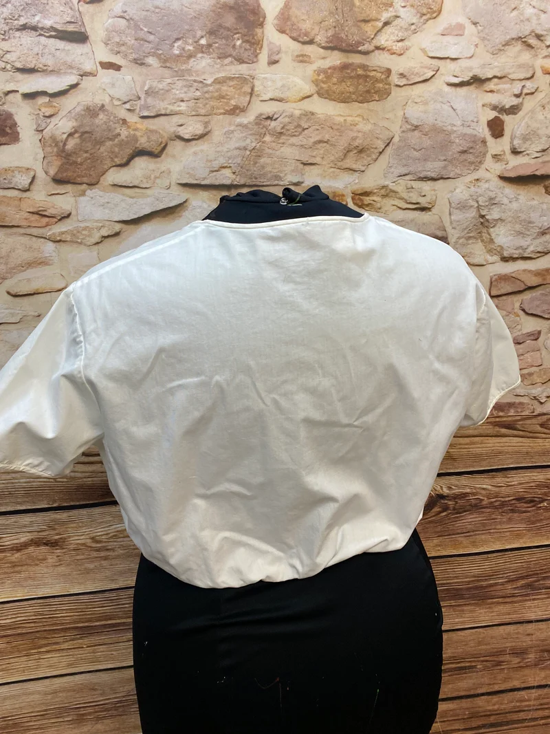 Vintage Dirndlbluse weiß Gr. 52 – klassische Trachtenbluse