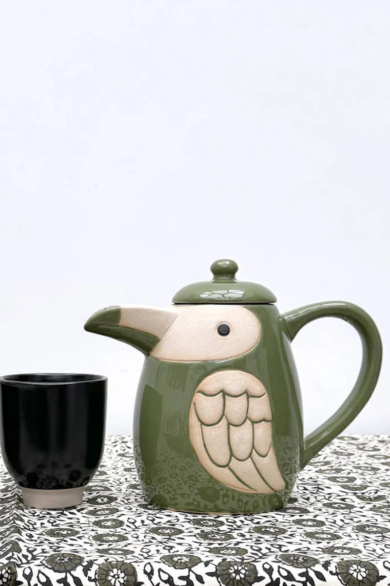 Teekanne - Grüner Vogel - 17544 - Opjet Paris - Deko