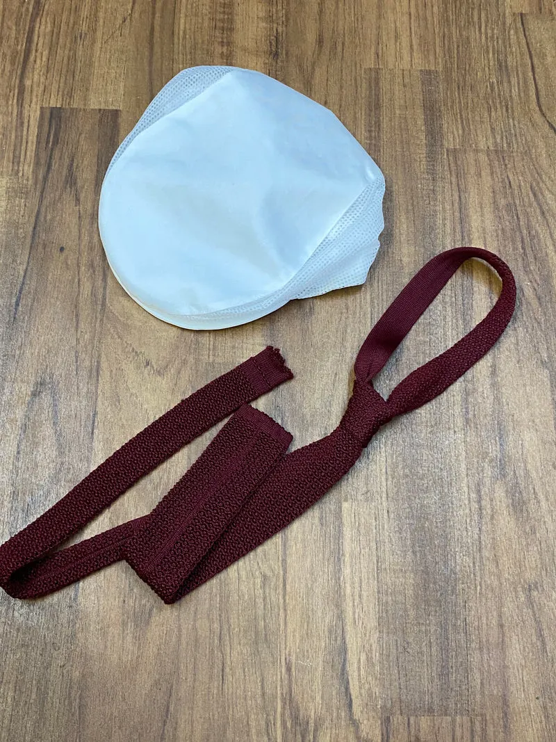 20er-Jahre-Outfit - Größe 54 – Pullunder mit weißer Hose & Schiebermütze