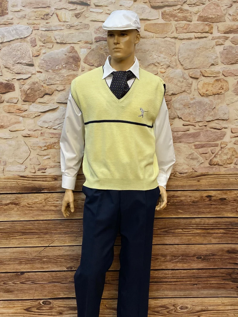 20er-Jahre-Outfit - Größe 50 – Golf Look mit Pullunder & Schiebermütze