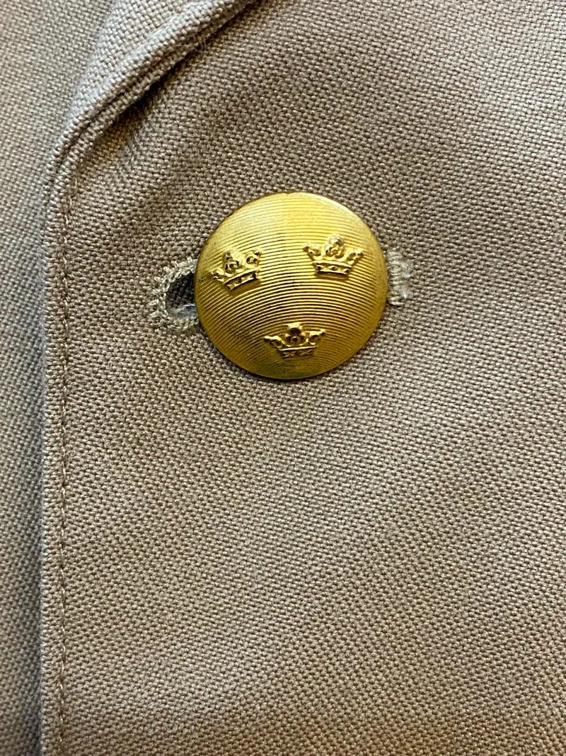 Vintage Militärjacke Khaki – Größe 50 (C52)