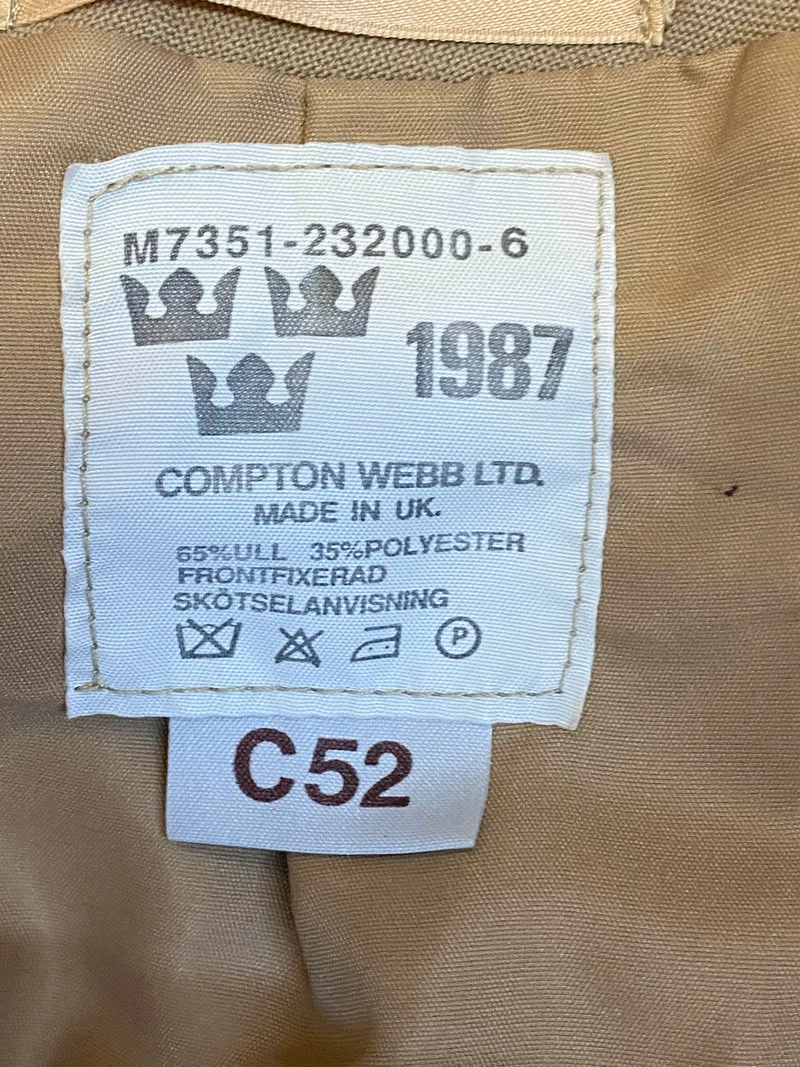 Vintage Militärjacke Khaki – Größe 50 (C52)