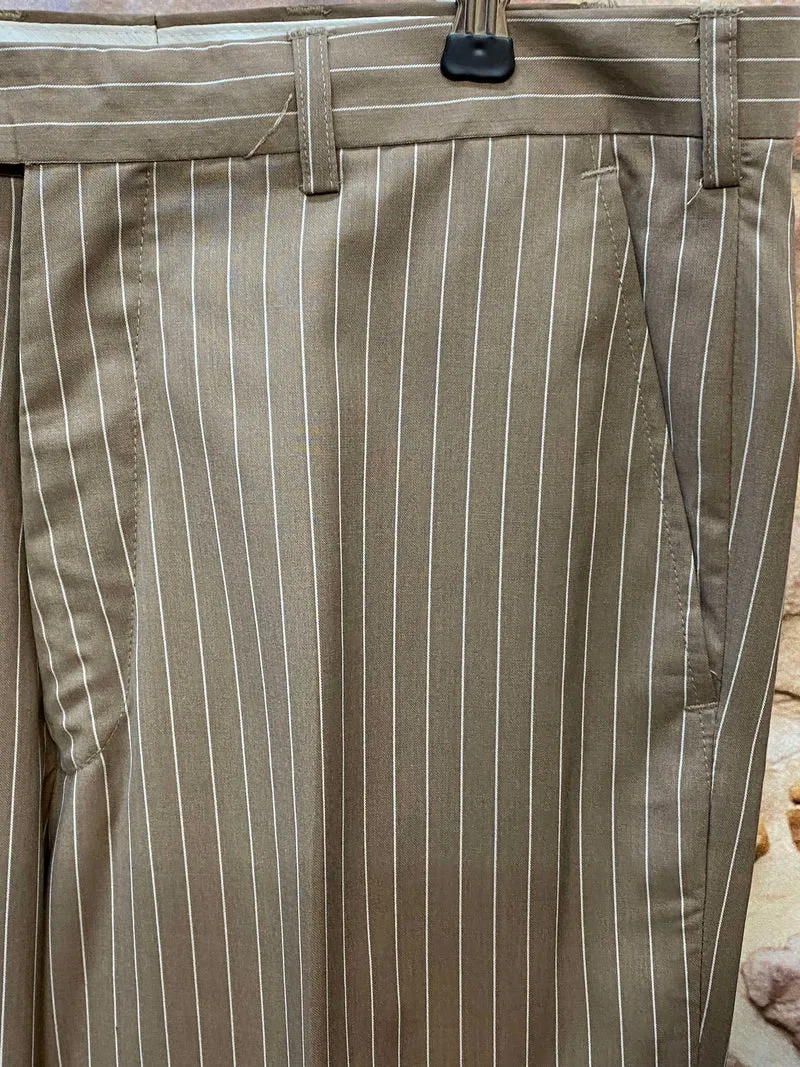 Nadelstreifenanzug Herren Braun Gr. 94