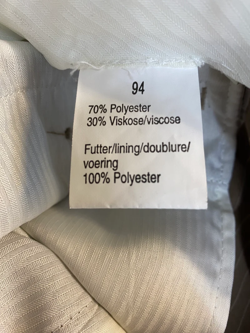 Nadelstreifenanzug Herren Braun Gr. 94