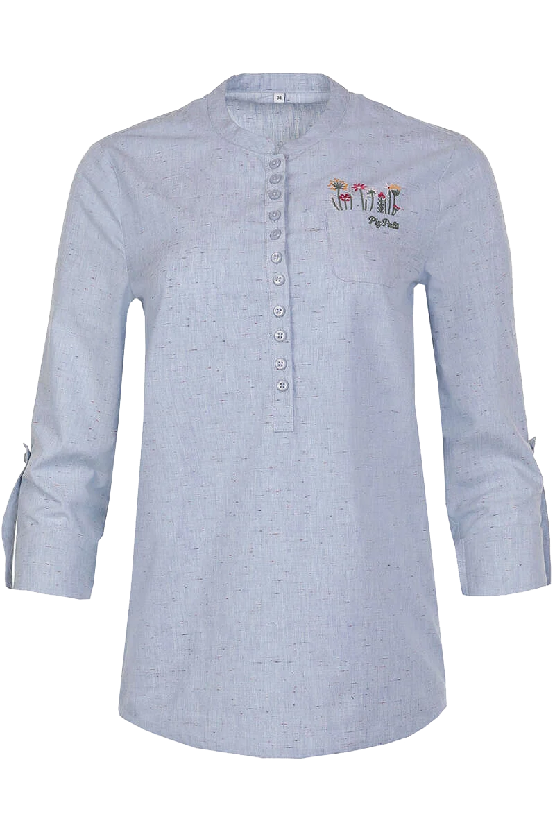 Trachtenbluse mit Krempelarm
