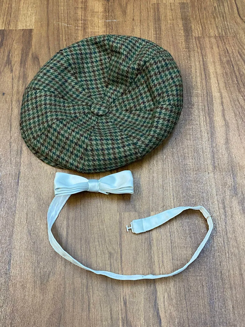 20er Jahre Gatsby Herren Outfit Gr. 52 in Hellgrau mit Weste & Schiebermütze