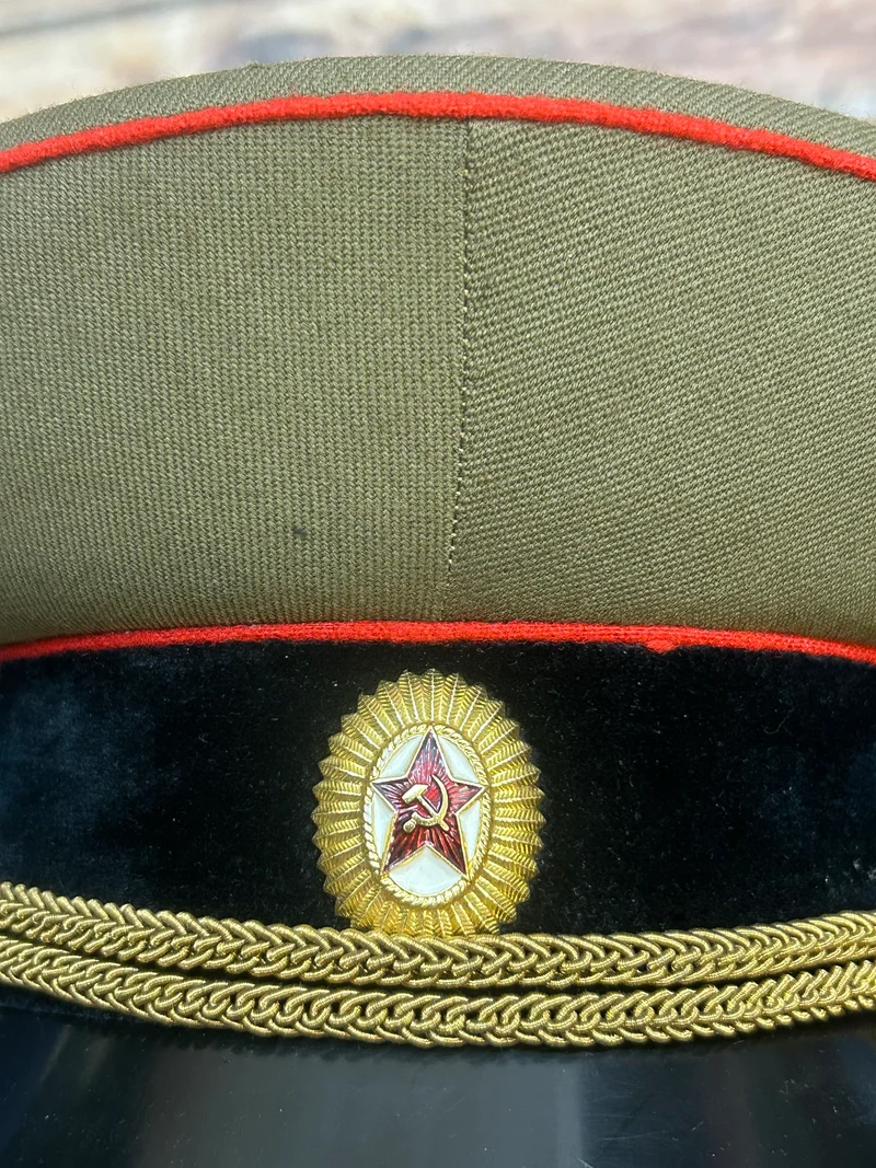 Original Sowjetische Offiziers-Schirmmütze – Größe 59