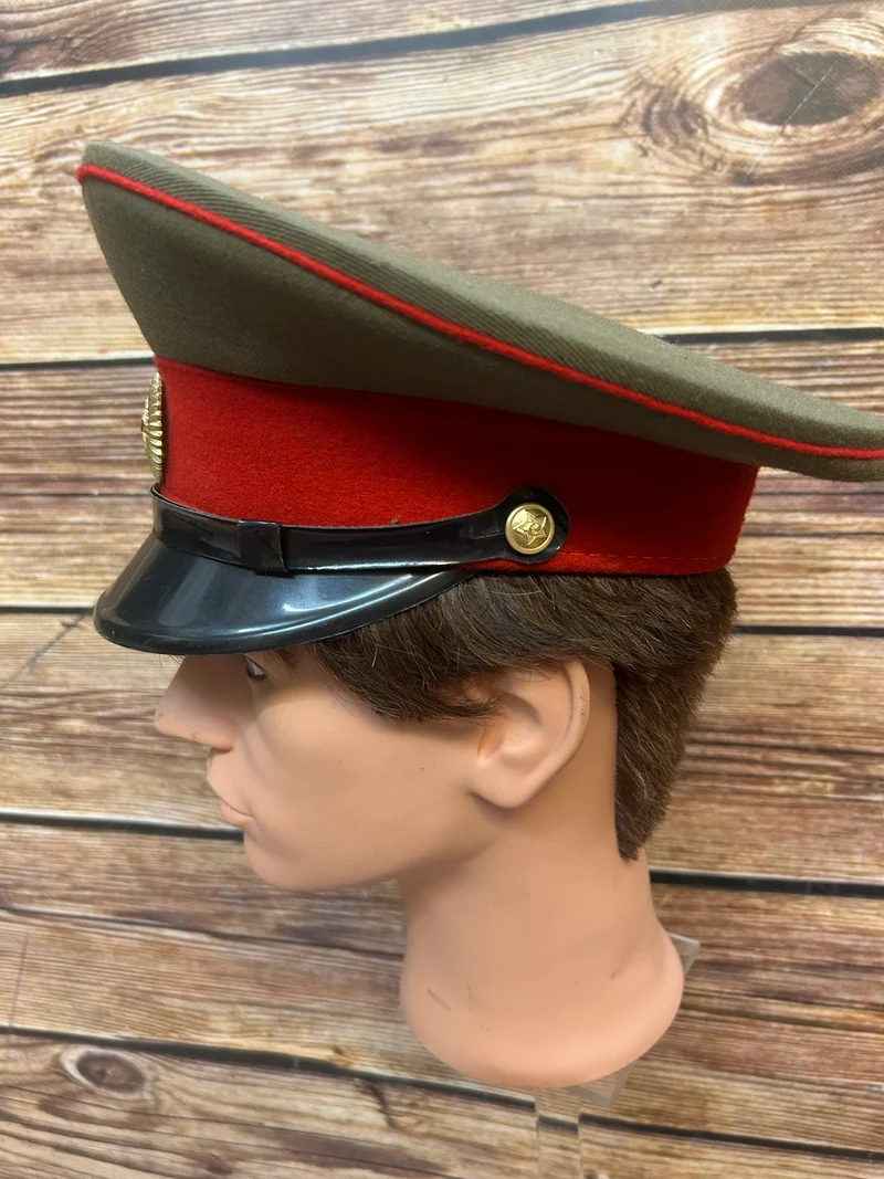 Vintage Sowjetische Offiziersmütze – Größe 55 cm