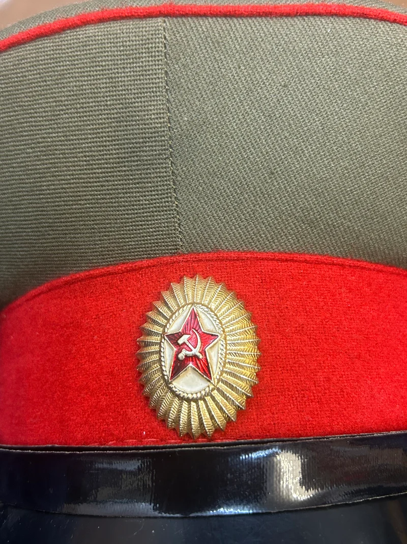 Vintage Sowjetische Offiziersmütze – Größe 55 cm