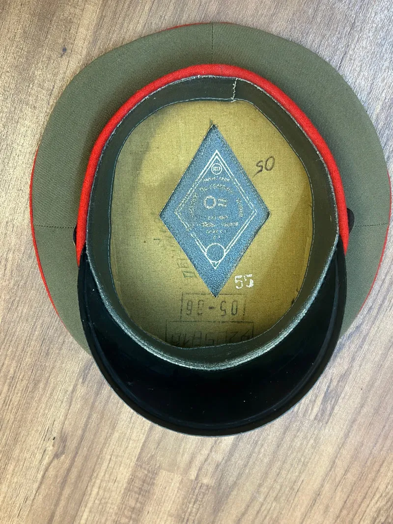 Vintage Sowjetische Offiziersmütze – Größe 55 cm