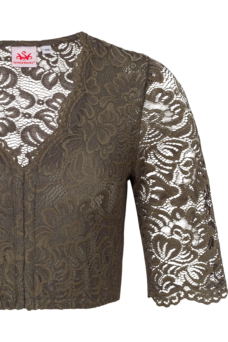 Dirndlbluse aus Spitze - oliv