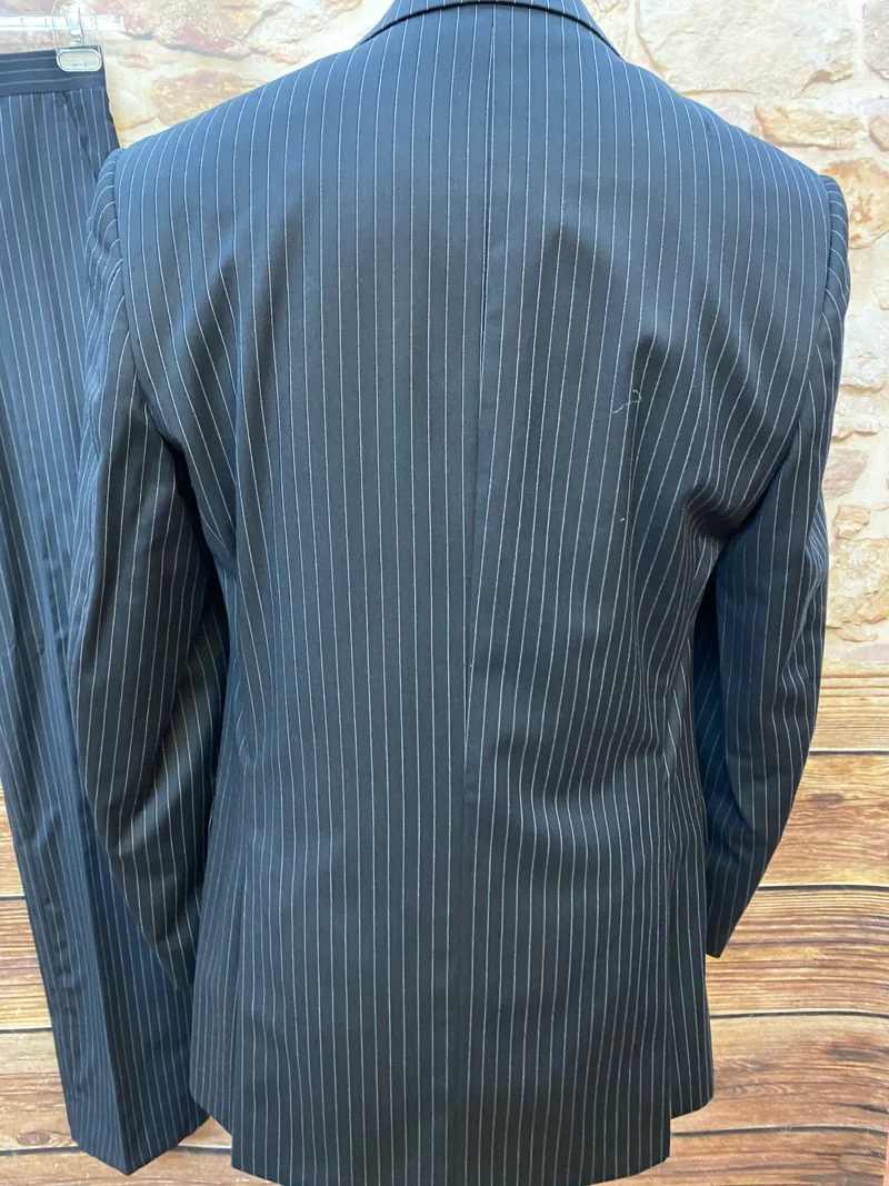 Nadelstreifenanzug Herren Dunkelblau im Gatsby-Stil