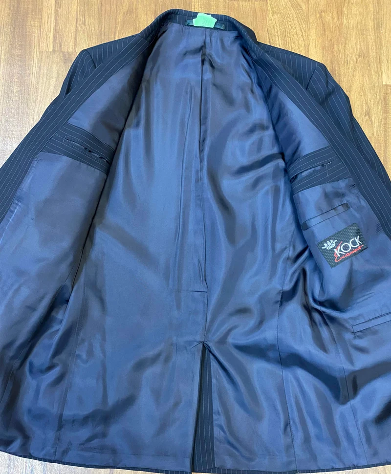 Nadelstreifenanzug - dunkelblau – Gr. 48 Sale