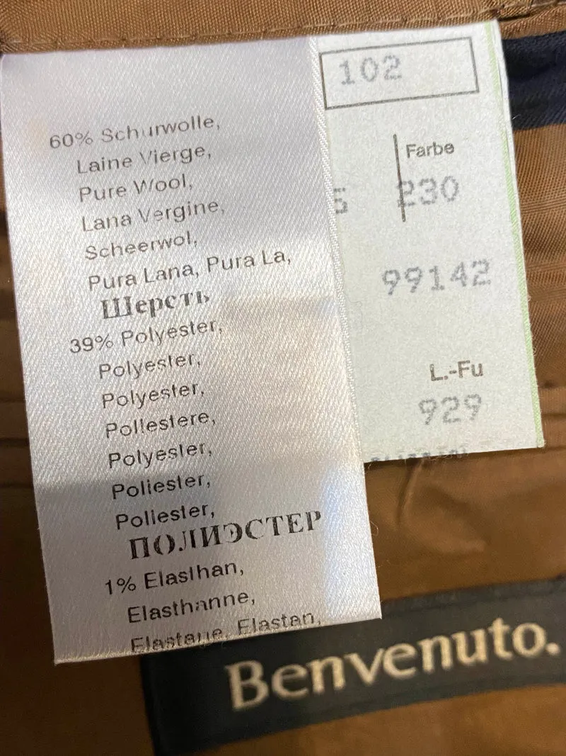 Nadelstreifenanzug Dunkelblau Gr. 102 im 20er Jahre Stil