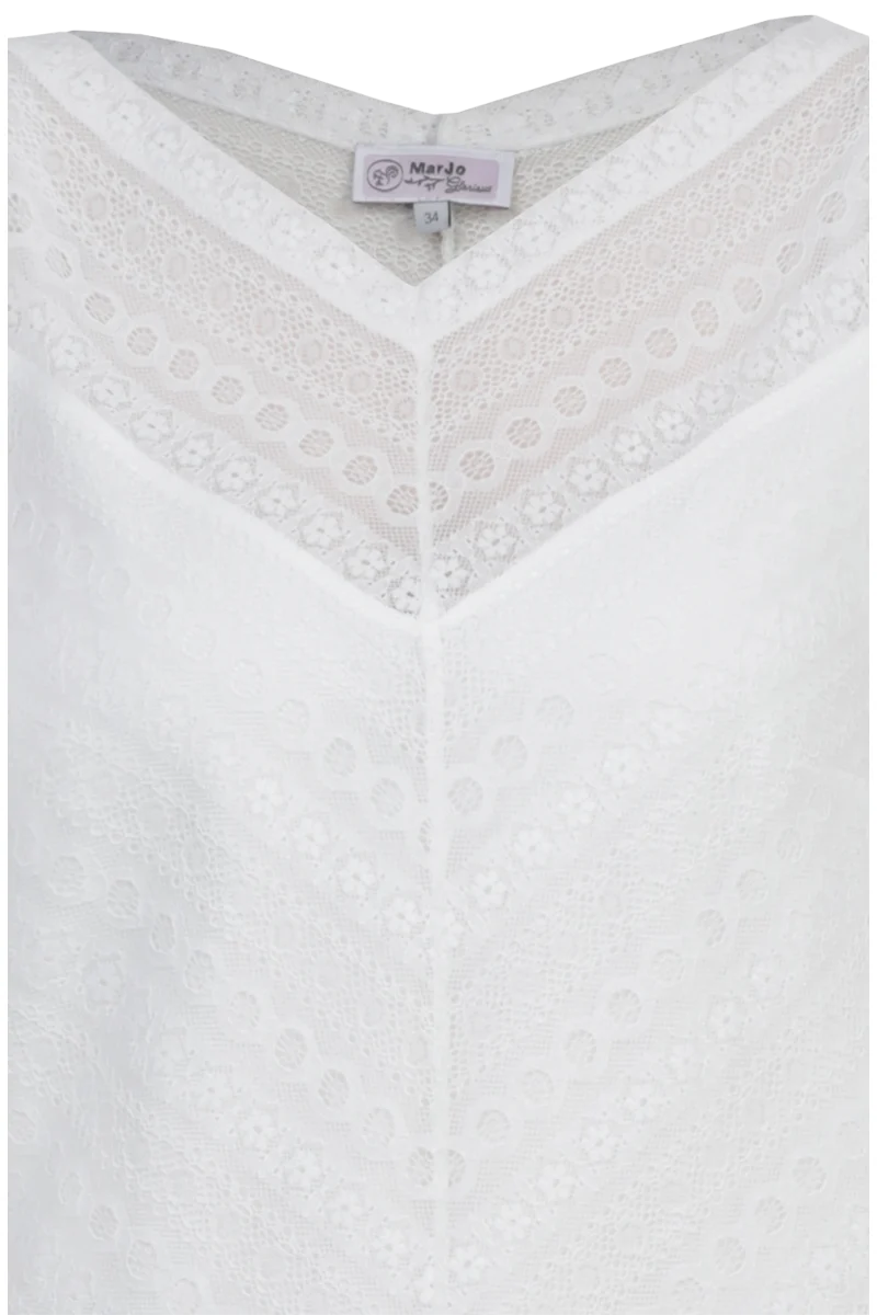 Trachtenbluse Spitze mit halblangen Ärmeln