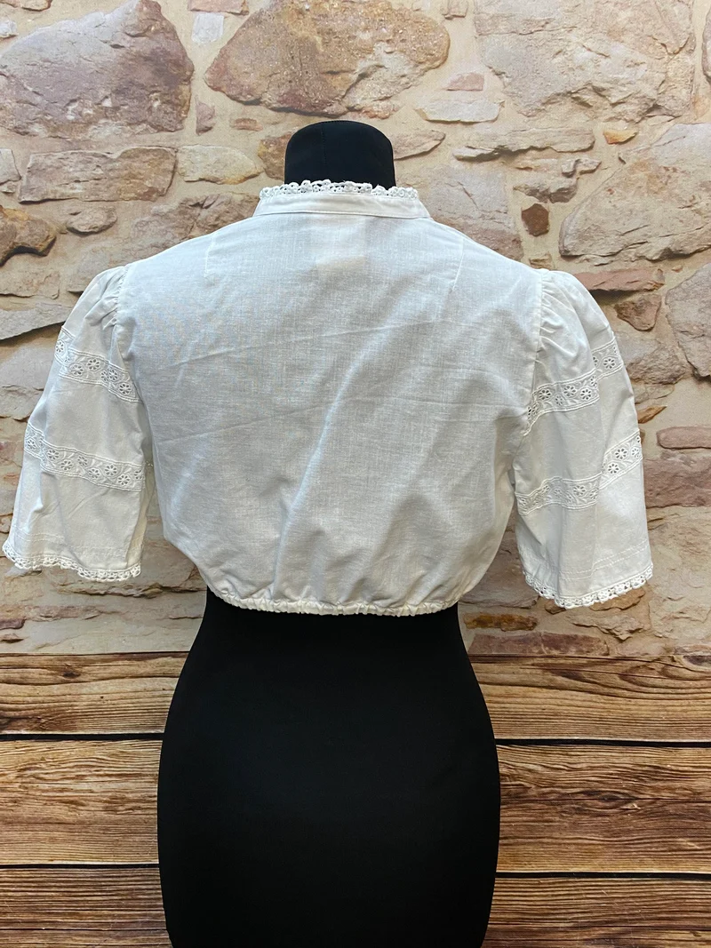Vintage Dirndlbluse - 1980er Jahre, Gr. 42