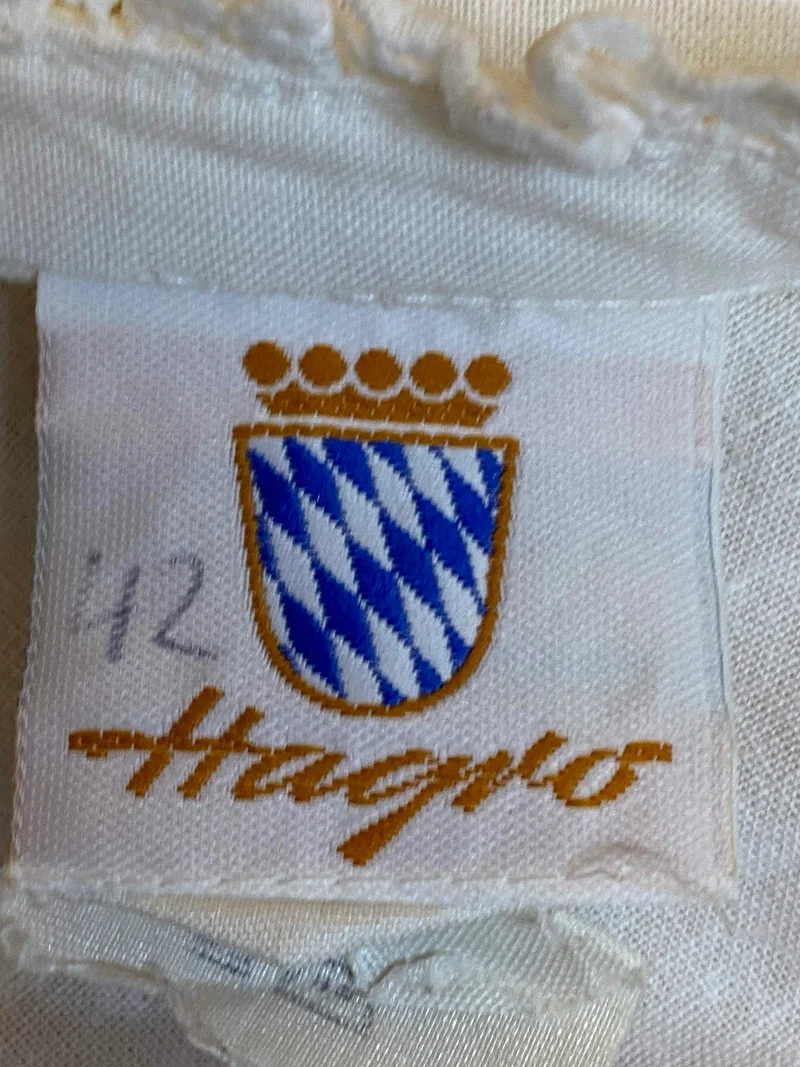 Vintage Dirndlbluse - 1980er Jahre, Gr. 42