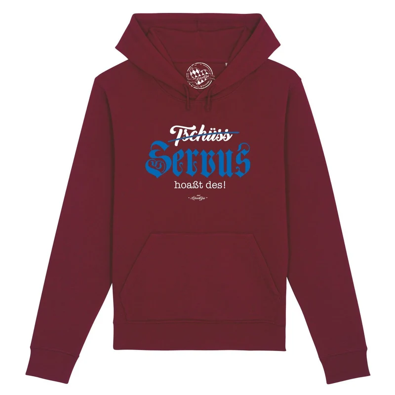 Herren Hoodie "Servus hoaßt des!"