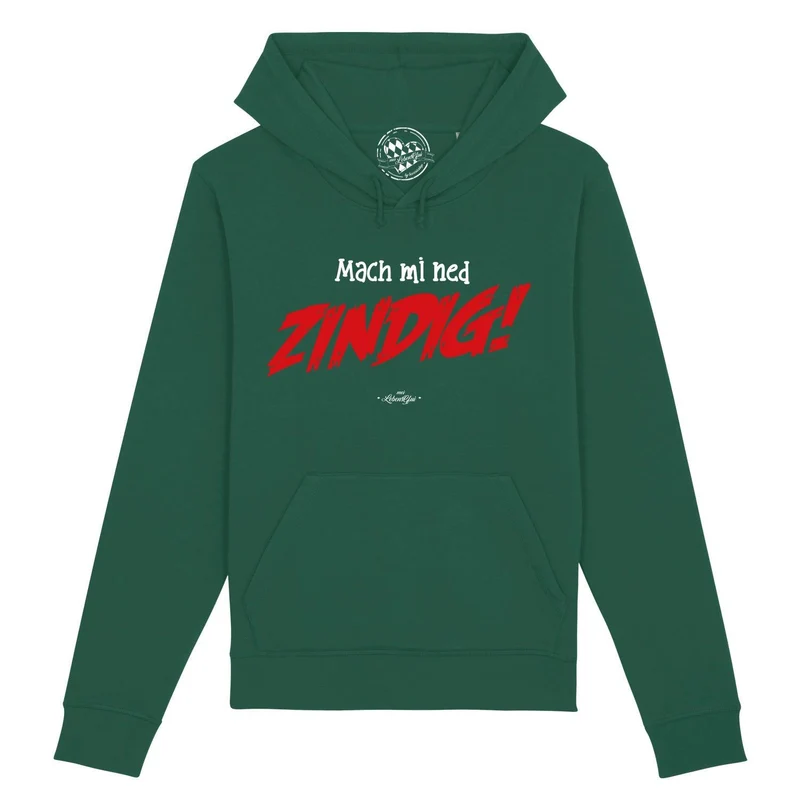 Herren Hoodie "Mach mi ned zindig!"