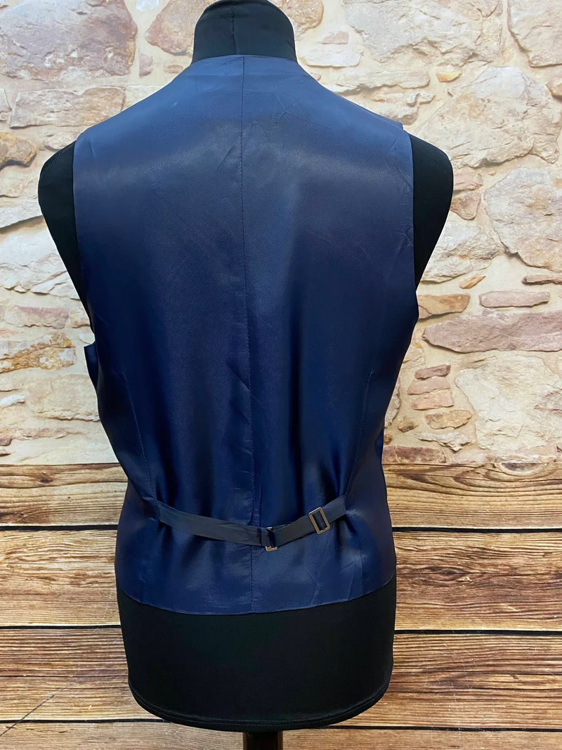 Vintage Herren Weste - blau – gestreift - Größe 52